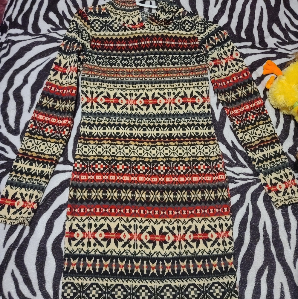 Boho sweater dress